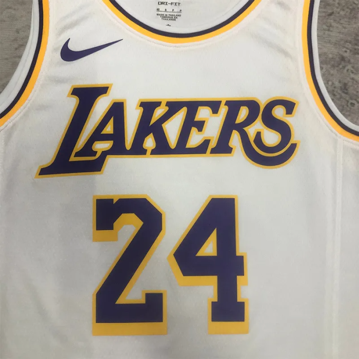 22-23 LAKERS BRYANT #24 White Top Quality Hot Pressing NBA Jersey(圆领)