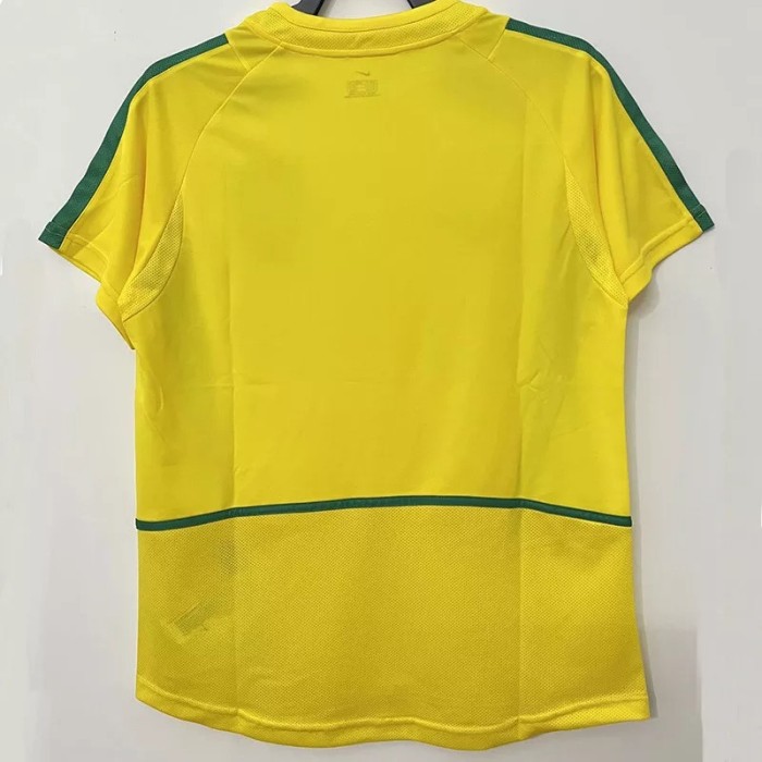 2002 Brazil Home Retro Soccer Jersey