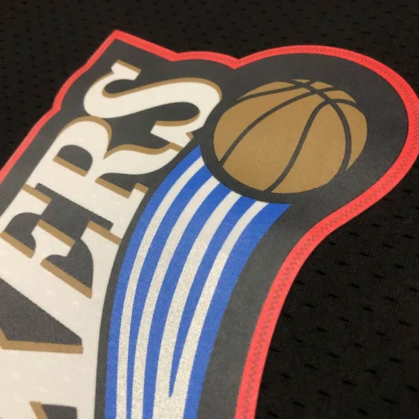 1998 76ERS IVERSON #3 Black Retro Top Quality Hot Pressing NBA Jersey