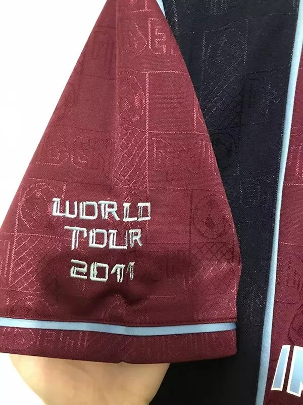 2011 West Ham #11 Iron Maiden Away Retrot Soccer Jersey