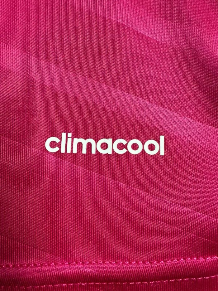 2014-2015 RMA Away Pink Long Sleeve Retro Soccer Jersey