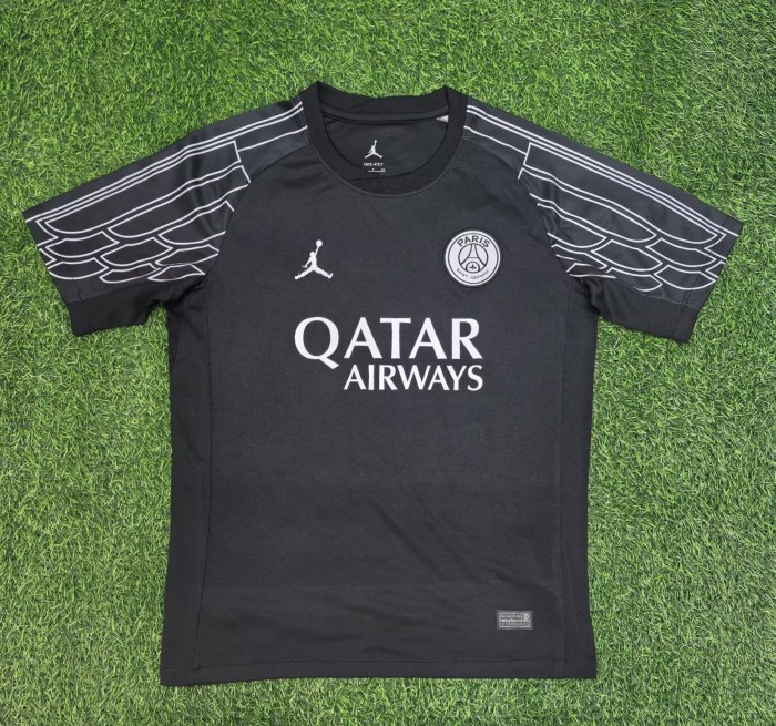 24-25 PSG Black Goalkeeper Fans Soccer Jersey