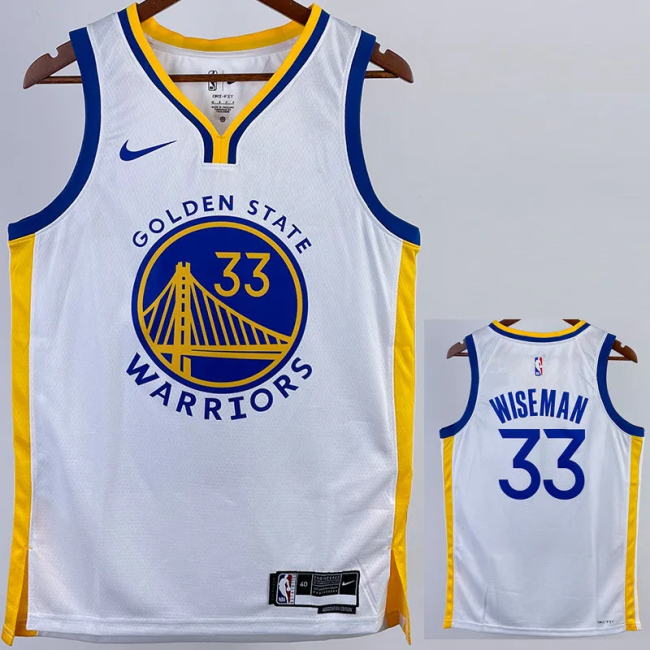 22-23 WARRIORS WISEMAN #33 White Top Quality Hot Pressing NBA Jersey