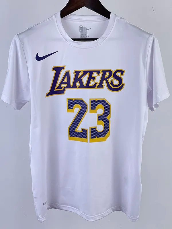 2023 LAKERS JAMES #23 White Quick drying T-shirt