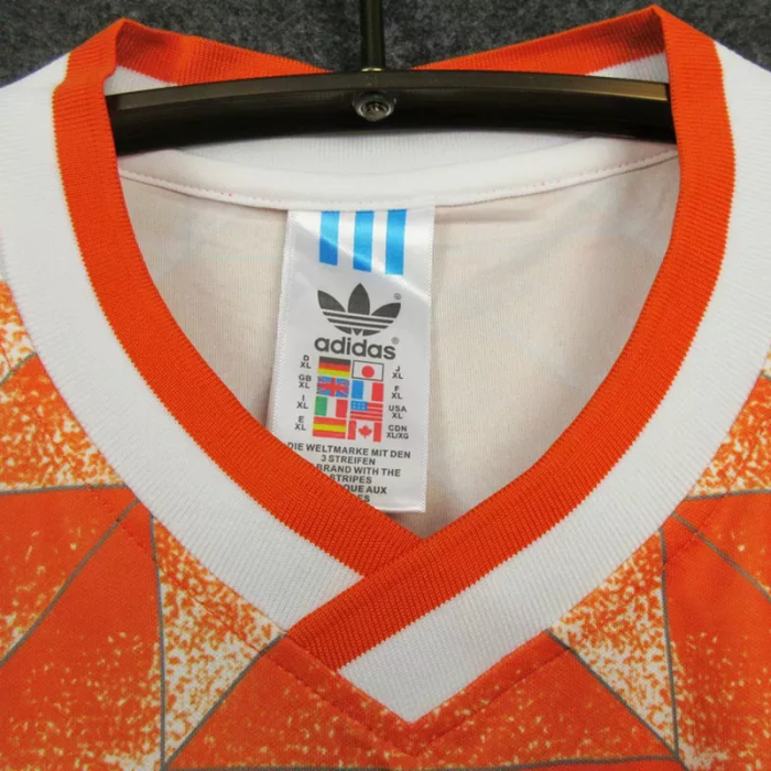 1988  Netherlands Home Retro Soccer Jersey