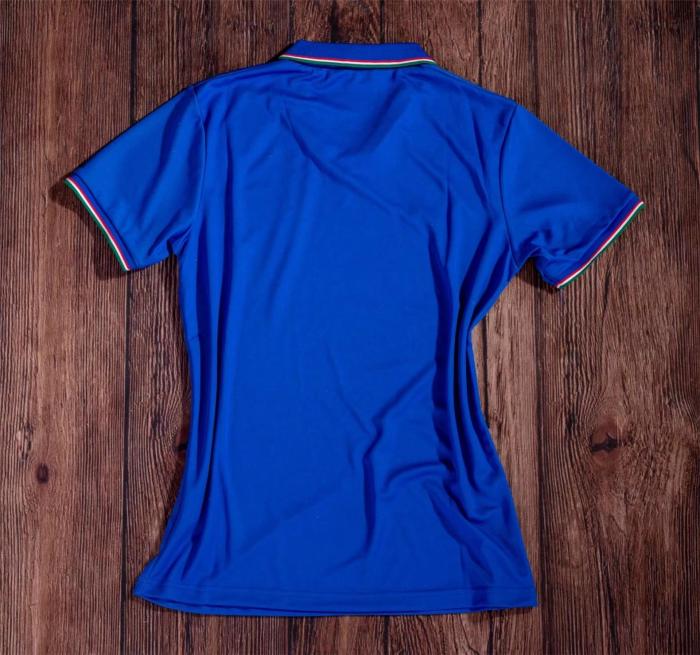 1990 Italy Home Blue Retro Soccer Jersey