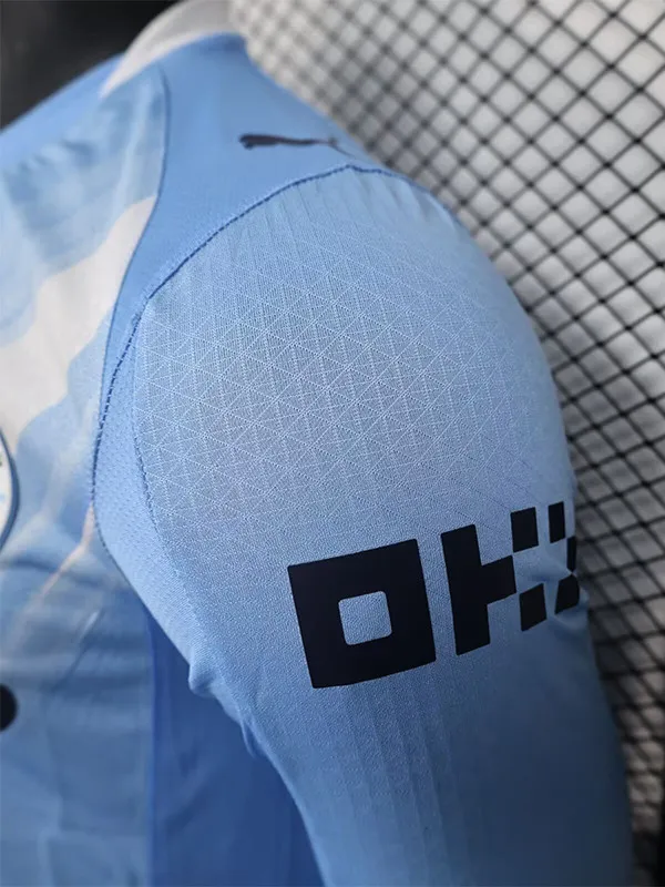 25-26 Man City Home Long Sleeve Player Version Soccer Jersey (长袖球员)