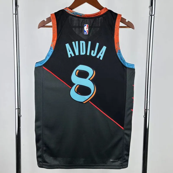 23-24 Wizards AVDIJA #8 Black City Edition Top Quality Hot Pressing NBA Jersey
