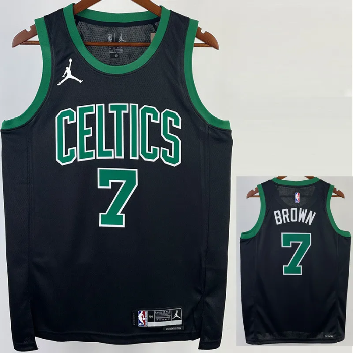 22-23 CELTICS BROWN #7 Black Top Quality Hot Pressing NBA Jersey (Trapeze Edition)