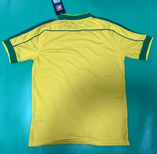 1998 Brazil Home Retro Soccer Jersey*耐克标有蓝边