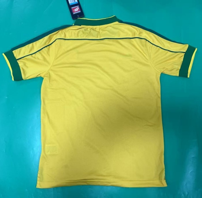 1998 Brazil Home Retro Soccer Jersey*耐克标有蓝边
