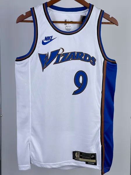 22-23 Wizards AVDIJA #9 White Top Quality Hot Pressing NBA Jersey (Retro Logo)