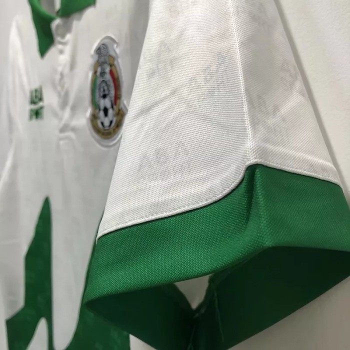 1995 Mexico Away White Retro Soccer Jersey