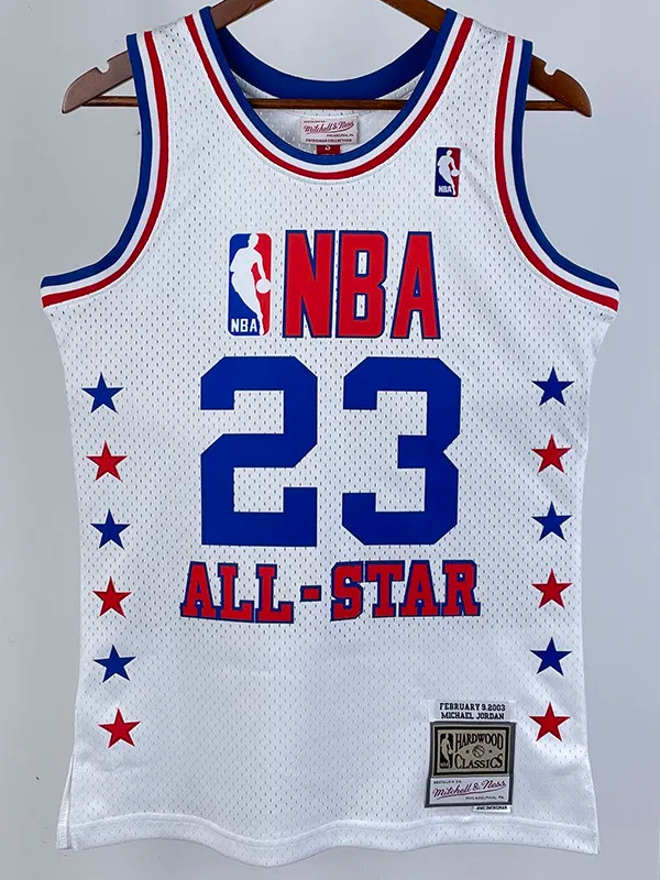 2003 ALL-STAR JORDAN #23 White Top Quality Hot Pressing NBA Jersey