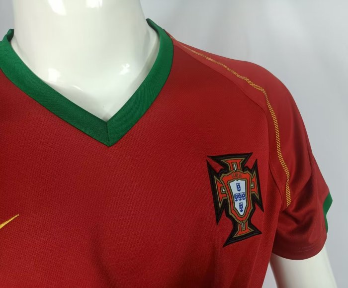 2006 Portugal Home Retro Soccer Jersey