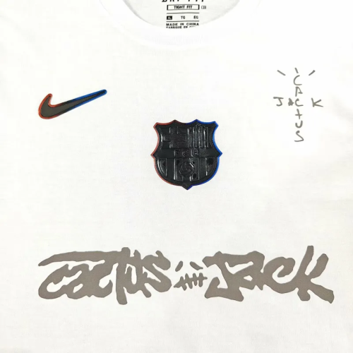 25-26 BAR White High Quality Casual T-Shirt #圆领黑标