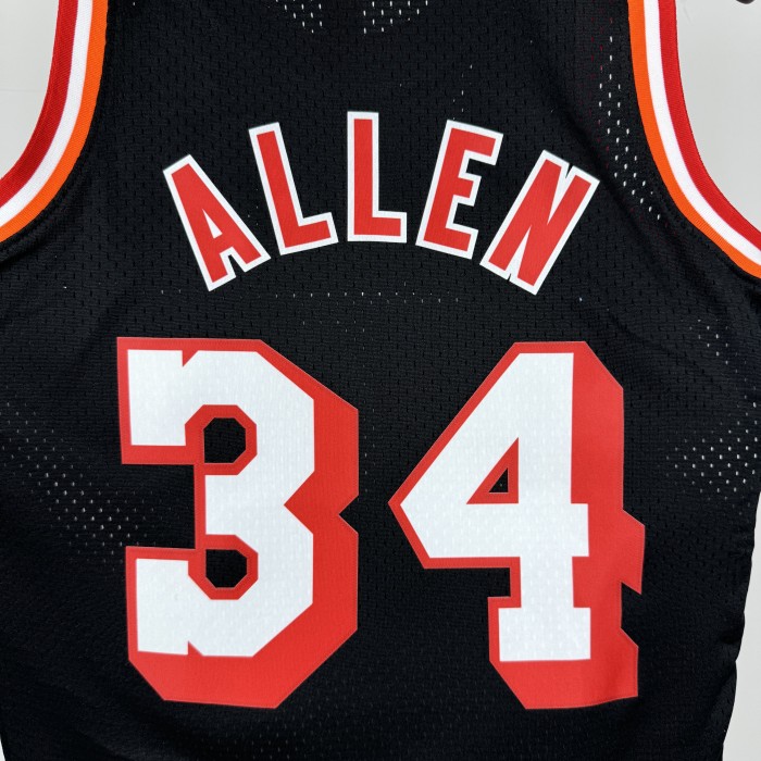 2013-2014 HEAT ALLEN #34 Black Retro Top Quality Hot Pressing NBA Jersey