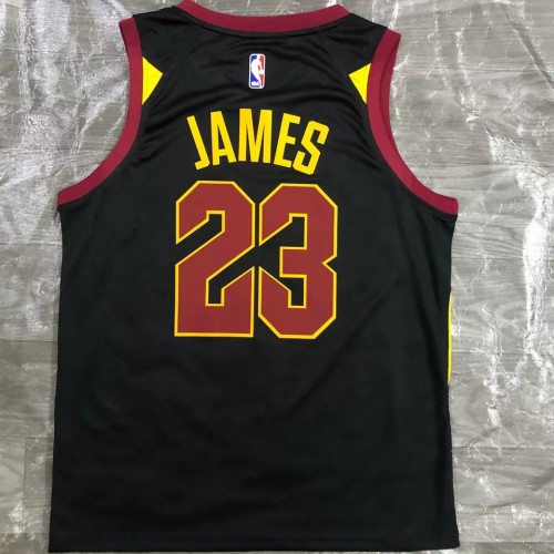 CLEVELAND JAMES # 23 Black Top Quality Hot Pressing NBA Jersey