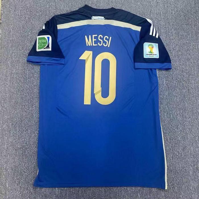 2014 Argentina Away Retro Soccer Jersey