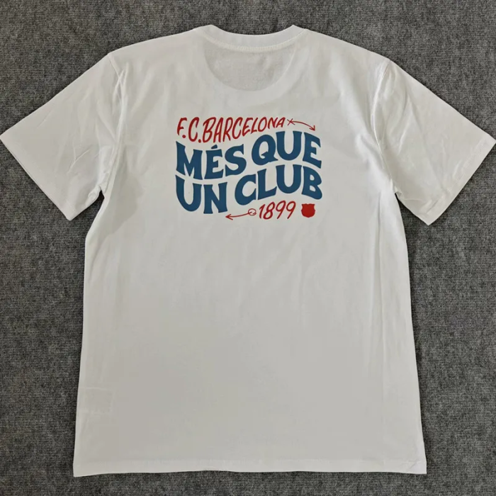 25-26 BAR White High Quality Casual T-Shirt #圆领红标