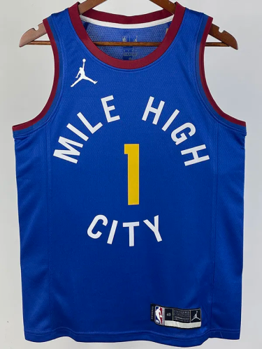 20-21 Nuggets PORTER JR. #1 Blue Top Quality Hot Pressing NBA Jersey (Trapeze Edition)