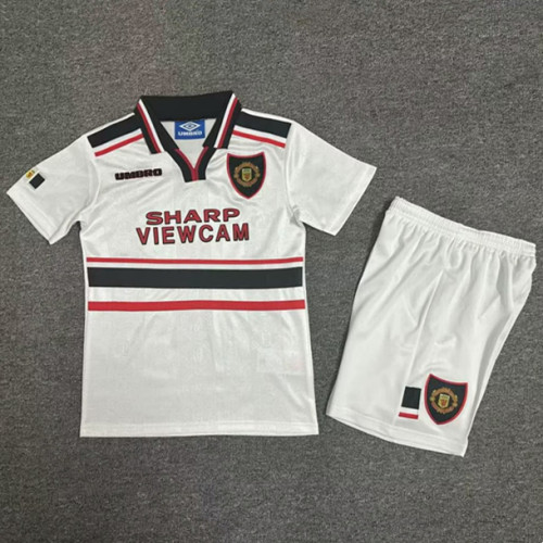 1998-1999 Man Utd Away Retro Kids Soccer Jersey