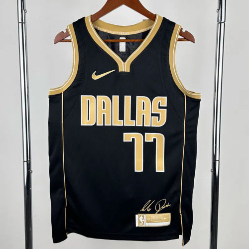 23-24 Dallas Mavericks DONCIC #77 Black Glory Edition Top Quality Hot Pressing NBA Jersey