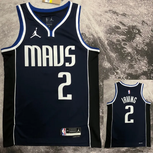 22-23 Dallas Mavericks IRVING #2 Black Top Quality Hot Pressing NBA Jersey (Trapeze Edition)