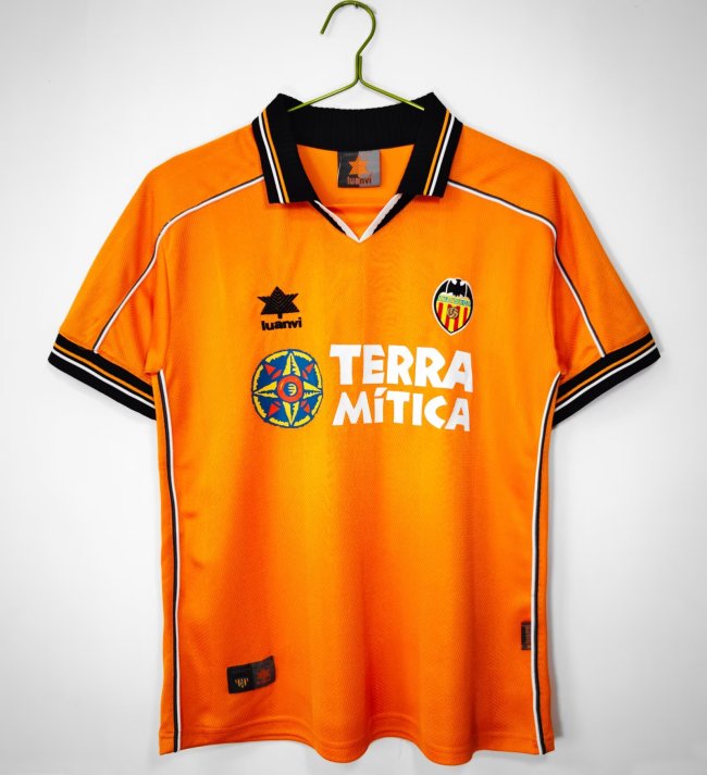1999-2000 Valencia Away Retro Soccer Jersey