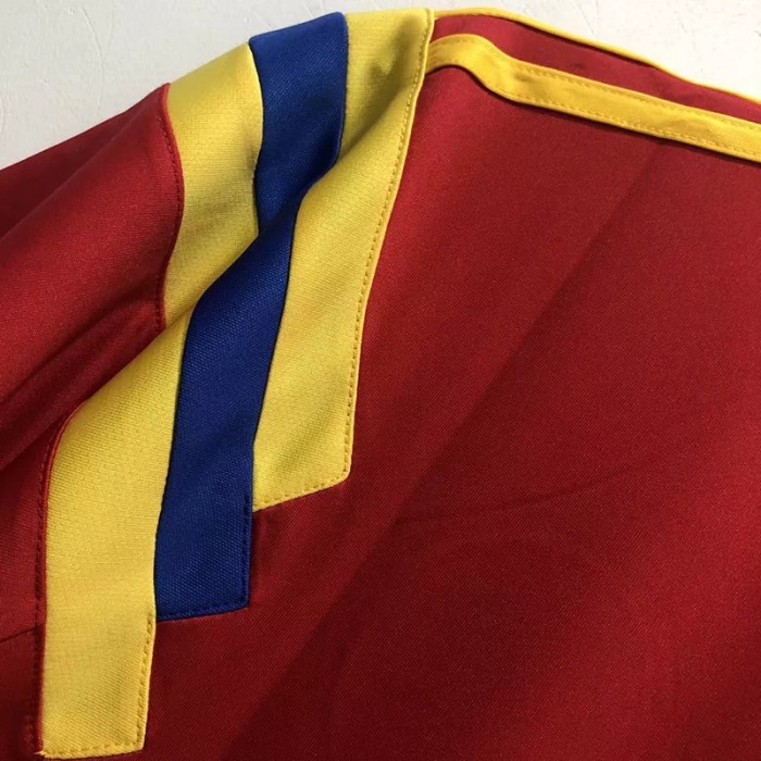 1990 Colombia Away Red Retro Soccer Jersey