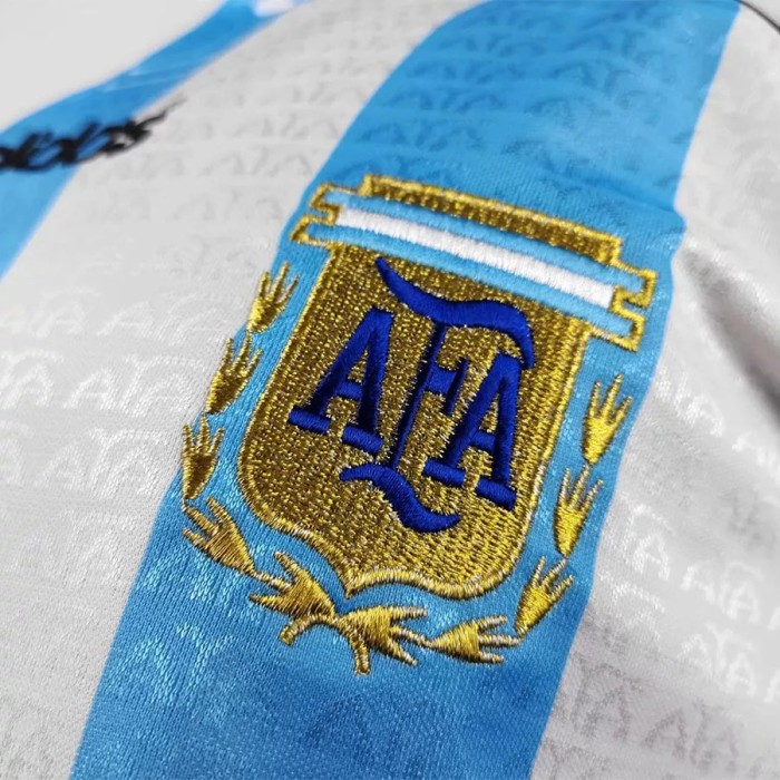1994 Argentina Home Retro Soccer Jersey