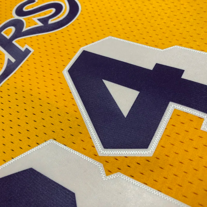 1997 LAKERS O’NEAL #34 Yellow Retro Top Quality Hot Pressing NBA Jersey