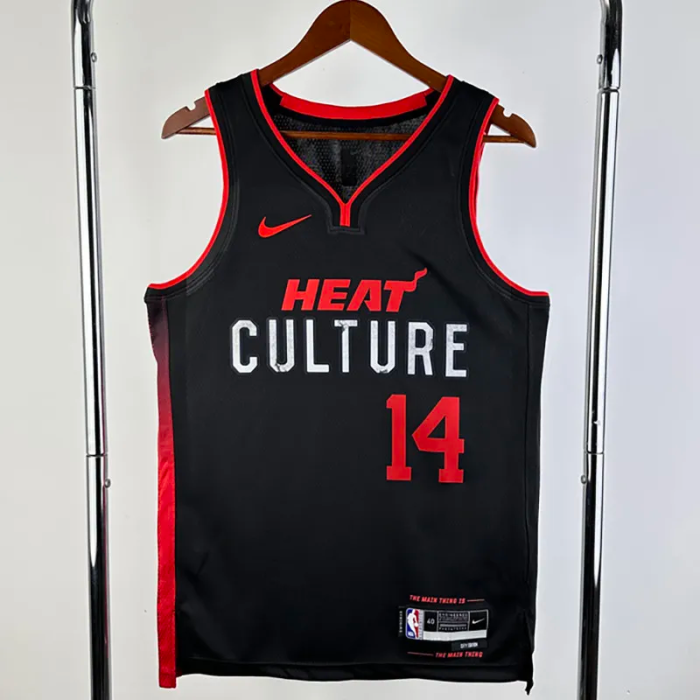 23-24 HEAT HERRO #14 Black City Edition Top Quality Hot Pressing NBA Jersey (V领）