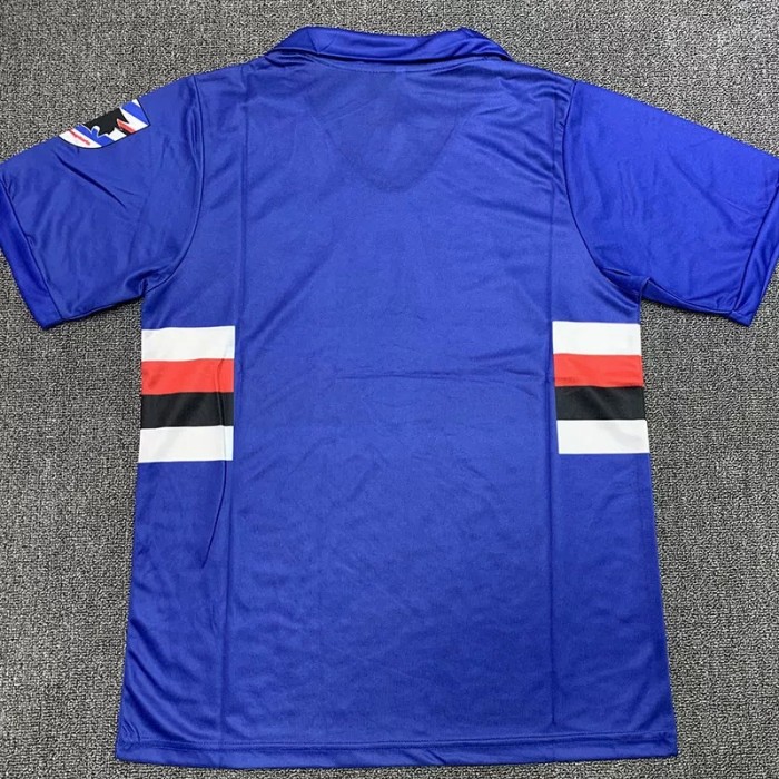 1990-1991 Sampdoria Home Retro Soccer Jersey