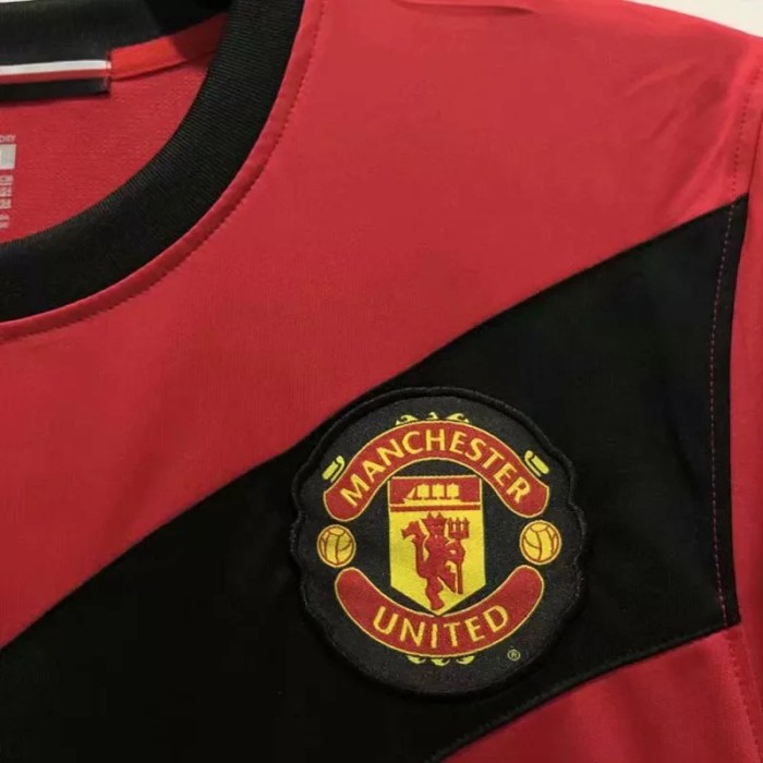 2009-2010 Man Utd Home Long Sleeve Retro Soccer Jersey