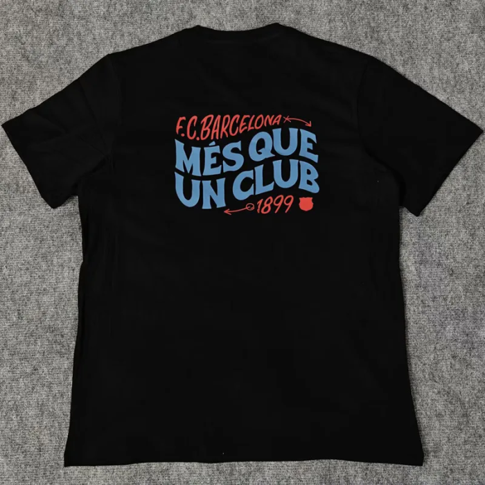 25-26 BAR Black High Quality Casual T-Shirt #圆领红标