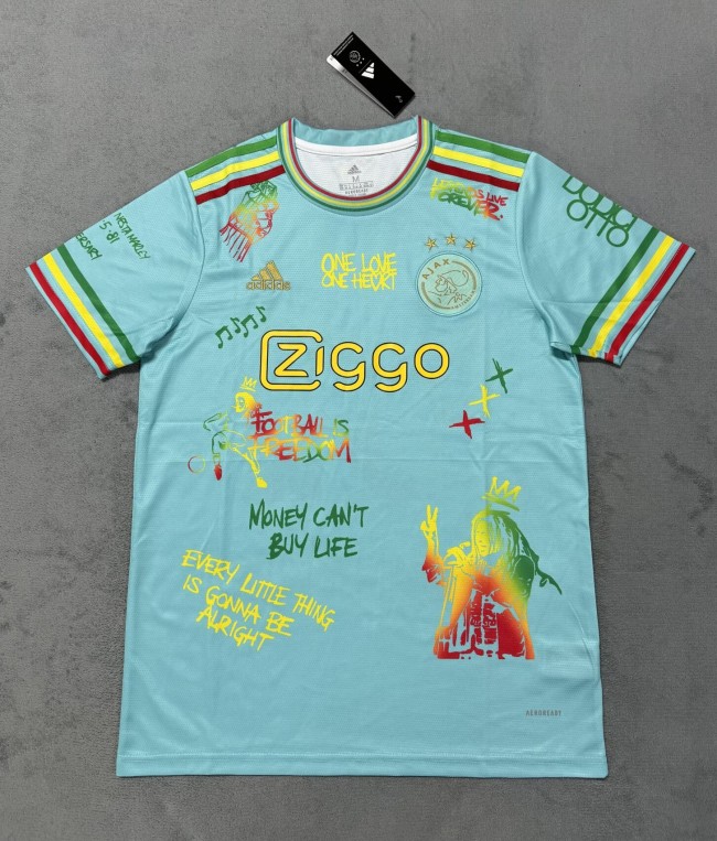 25-26 Aja× Blue Special Edition Fans Soccer Jersey