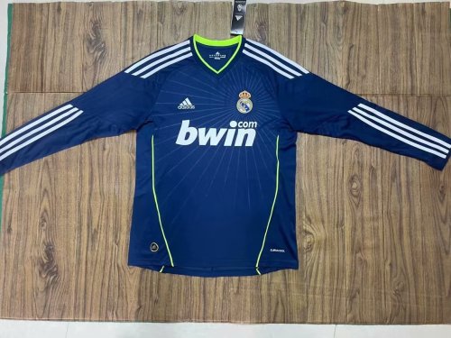 2010-2011 RMA Away Long Sleeve Retro Soccer Jersey
