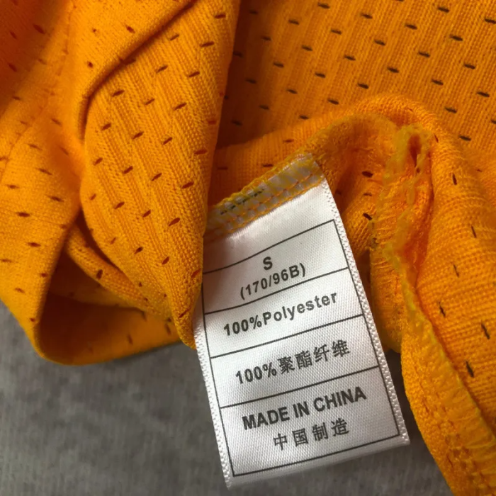 1984-85 LAKERS JOHNSON #32 Yellow Retro Top Quality Hot Pressing NBA Jersey