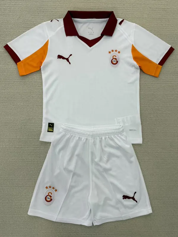 25-26 Galatasaray Away Kids Soccer Jersey-Only 4 Stars