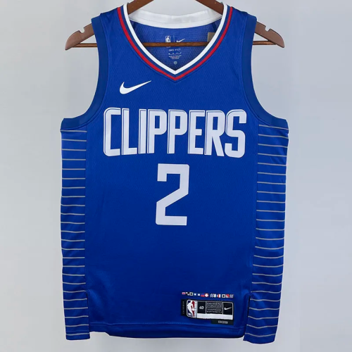 22-23 Clippers LEONARO #2 Blue Top Quality Hot Pressing NBA Jersey