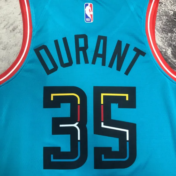 SUNS DURANT #35 Blue Top Quality Hot Pressing NBA Jersey