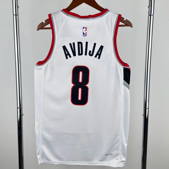 22-23 Trail Blazers AVDIJA #8 White Top Quality Hot Pressing NBA Jersey
