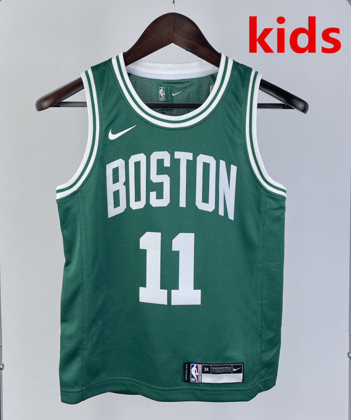 2023 CELTICS IRVING #11 Green Top Quality Hot Pressing Kids NBA Jersey