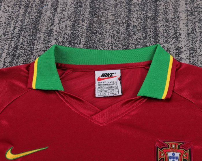 1998 Portugal Home Retro Kids Soccer Jersey