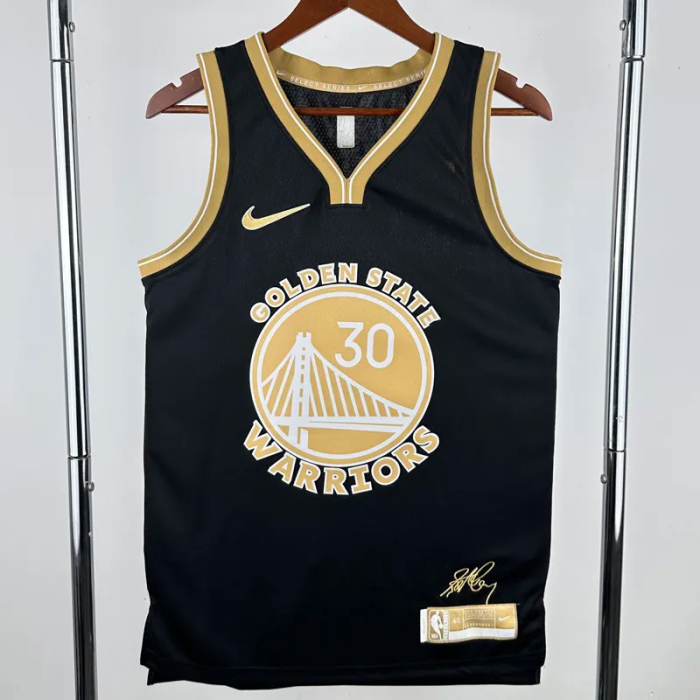 23-24 WARRIORS CURRY #30 Black Glory Edition Top Quality Hot Pressing NBA Jersey