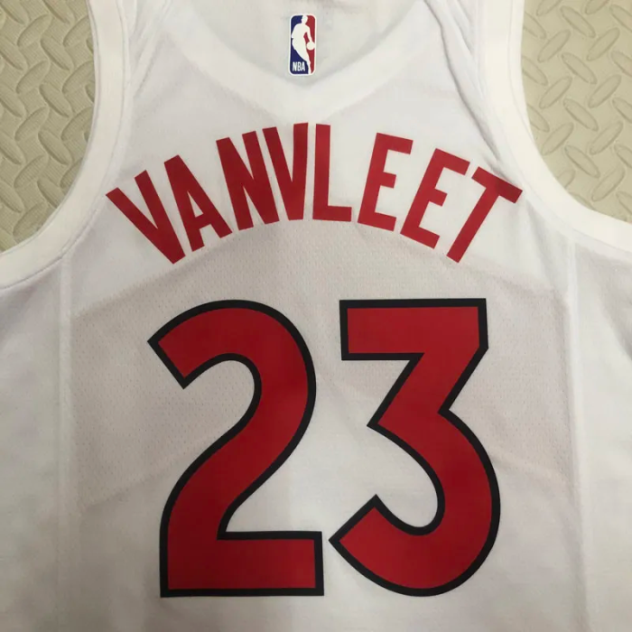 22-23 Raptors VANVLEET #23 White Top Quality Hot Pressing NBA Jersey