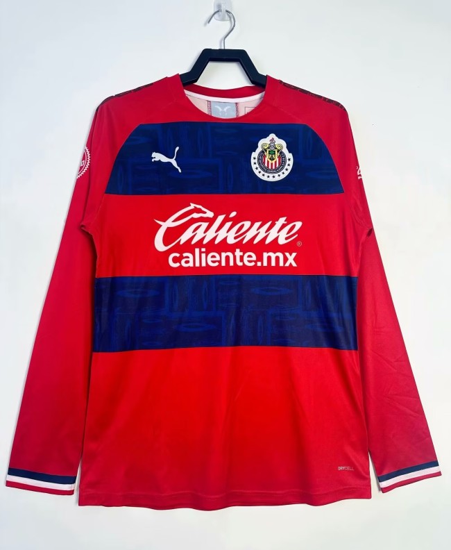 2019-2020 Chivas Away Long Sleeve Retro Soccer Jersey