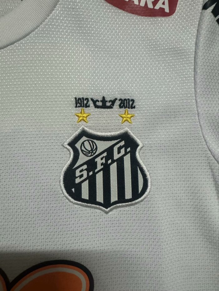 2012-2013 Santos FC Home Kids Retro Soccer Jersey