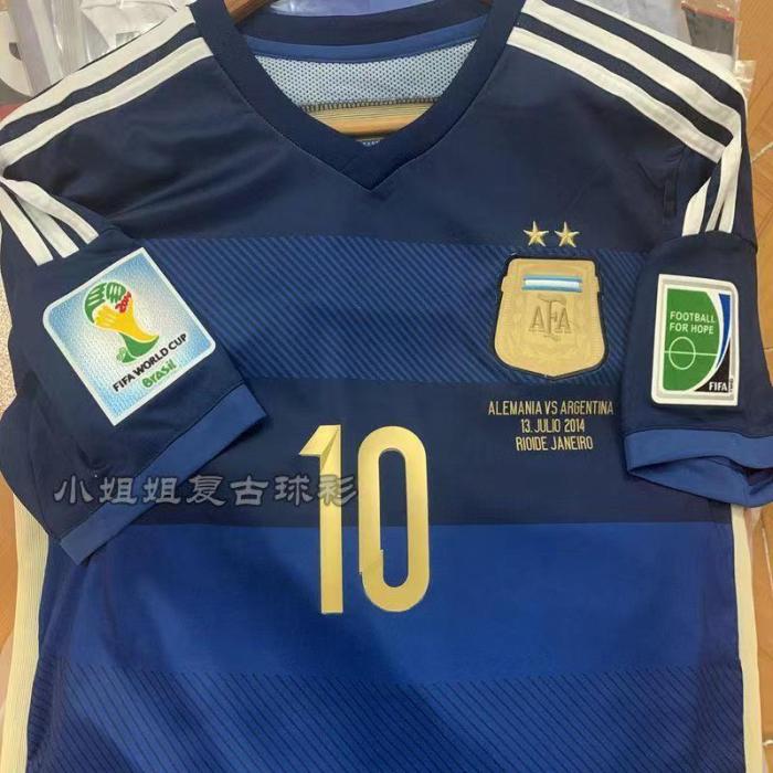 2014 Argentina Away Retro Soccer Jersey